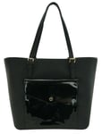 Michael Kors Tote Bag Black Medium to Large Saffiano Leather Open Top Handbag