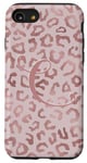 Coque pour iPhone SE (2020) / 7 / 8 Letter C Initial Leopard Rose Pink Cheetah Monogram