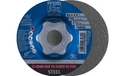 Pferd Cc-Grind-Flex 115 Sg Steel Coarse, Stål, Pferd, 2,22 Cm, 11,5 Cm, 13300 Rpm, 10 Styck