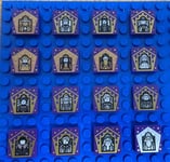 LEGO Harry Potter Set of 16 Different Purple Chocolate Frog Collectable Tiles