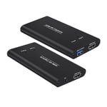 Boîtier d'enregistrement et diffusion en direct,carte d'acquisition vidéo,USB 3.0,HDMI,4K,60Hz,Dongle,entrée micro - Type 4 ports