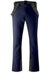 Maier Sports Anton Slim Men's Ski Trousers, Fitted Waterproof Snow Trousers, Stretch Material and Adjustable Waistband, PFC-Free, mTHERM Padding & mTEX Weather Protection, Blue, Size 56 (W39/40/L32)