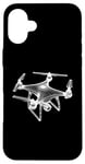 Coque pour iPhone 16 Plus Drone 3D Wireframe - Drone volant vintage amateur de pilote