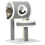 73cm Cat Tree for Indoor Cats with Scratching Post, Bed, Tunnel, Toy Ball