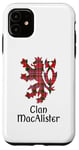 Coque pour iPhone 11 Clan MacAlister Tartan Nom de famille écossais Scotland