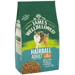 Ekonomipack: 2 x James Wellbeloved kattfoder till lågpris! - Adult Hairball Turkey (2 x 4 kg)