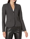 Calvin Klein Women's Two Button Lux Blazer (Petite, Standard, & Plus), Charcoal, 28 Plus