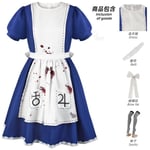 Spel Alice Madness Returns Cosplay Kostym Alice Maid Uniform Vuxen Kvinna Halloween Anime Flicka Karneval Klänning Upp Fest XS-WELLNGS XS costume