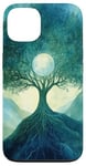 iPhone 13 Fantasy Yggdrasil Tree Life Nature Spiritual Moon Case