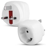 Pack of 1  Travel Adaptor  EU to UK Plug Adapter  European to UK Adaptor  2 Pin