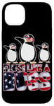 iPhone 14 Plus Floss Like A Boss American Flag Funny Penguin 4th of July Case