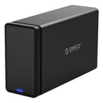 Orico Aluminium 2 Bay 3.5 SATA USB 3.0 External Hard Drive Enclosure (NS200U3) Black