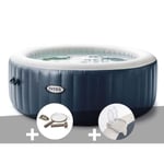 Spa gonflable Intex PureSpa Blue Navy rond 6 places - 170 diffuseurs à bulles