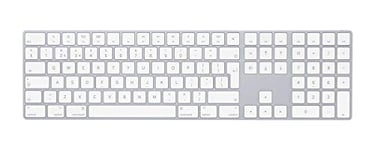 Apple Magic Keyboard avec pavé numérique : Bluetooth, Rechargeable. Compatible avec Mac, iPad et iPhone ; Néerlandais, Argent