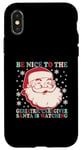 iPhone X/XS Nurse Christmas Santa Nice To The Geriatric Care Giver Case