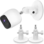 Lot de 2 Supports muraux pour Arlo Pro 3 Arlo Pro 2 Arlo Ultra Eufy Cam Reolink avec vis et Colle VHB ¿ Facile à Installer, Aucun Outil nécessaire,Support adhésif Puissant (Blanc)