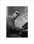 Wee Blue Coo VINTAGE PORTRAIT JAZZ LEGEND THELONIOUS MONK PIANIST FRAMED ART PRINT B12X3771