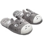 GLEYDY Hiver Pantoufles Maison Pantoufles Mignon Totoro Peluche Chaussons Chaude Doublure Intérieur Chaussures Femme Homme Douce Accueil Slippers,003,42/43EU