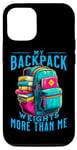 Coque pour iPhone 12/12 Pro Mon sac à dos pèse plus que moi pour retourner à l'école