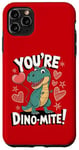 Coque pour iPhone 11 Pro Max Costume de dinosaure T-Rex pour la Saint-Valentin