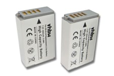 vhbw 2x Li-Ion batterie 800mAh (7.2V) pour appareil photo vidéo Nikon 1 J5 comme Nikon EN-EL24, VFB11901.