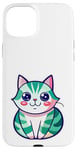 Coque pour iPhone 15 Plus Joli chat japonais, t-shirt japonais, chat manga