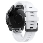 Garmin Fenix 7S/ 6S/ 6S Pro/ 5S/ 5S Plus/Descent Mk2S Klocka 20MM Armband Klocka Silikon Snabbspänne (Vit) Vit