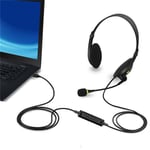 USB Headset With Microphone Noise Cancelling Computer Headphones For Busines NDE