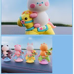 (Rocking Horse Bear)Car Animal Ornaments Car Spring Deco Ion Creative Shaking