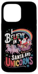 iPhone 14 Pro Max Christmas Unicorn Lover I Believe In Santa And Unicorns Case