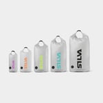 Silva Drybag set / vattentäta packpåsar TPU-V, 70D, 6/12/24/36/48 liter, med ventil & pannlampsfäste, transparent/lila/orange/gul/blå/svart, 5-pack