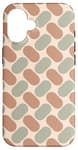 Coque pour iPhone 16 Beige Brown Wavy Ovals Capsule Ellipse Geometric Pattern