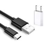 Samsung S20/S21/S22/S23/S24 Ultra 5G Laddsladd USB-C USB-kabel 1M OCH iphone 15 + väggladdare 1 meter + USB