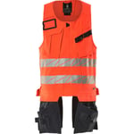 VERKTYGSVÄST,S,HI-VIS RÖD/MÖRK