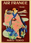 AIRLINES PARIS TOKIO / TOKYO R064 - POSTER HQ 50x70cm d'une AFFICHE VINTAGE