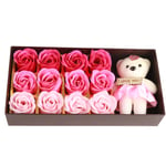 12 Rose Flower Flower Plush Bear Valentine's Day Romantic Gift With Box SG