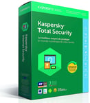 Kaspersky Total Security 2018 - Version Boîte (1 An) - 5 Périphériques - Win, Mac, Android, Ios, Windows Phone - Français)