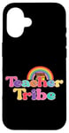 Coque pour iPhone 16 Livres arc-en-ciel colorés Teacher Tribe