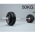Barbell Large Cast Iron Strength Weight 20KG/30KG/40KG/50KG/60KG/70KG Olympic Barbell Body Building，Gym Home Training Work Out Exercise For Man and Woman (Color : 50KG/110lb)