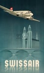 AIRLINES SWISSAIR Rfpm - POSTER HQ 40x60cm d'une AFFICHE VINTAGE