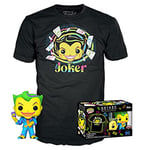 Funko Pop! & Tee: DC - Joker - (BKLT) - Large - (L) - DC Comics - T-Shirt - Clothes With Collectable Vinyl Figure - Gift Idea - Toys and Short Sleeve Top for Adults Unisex Men and Women