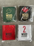 DSQUARED2  Joblot WOOD Green Red 4x 1ml EDT POUR HOMME SAMPLE SPRAYS NEW SEALED