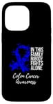 iPhone 14 Pro Max Family Support Dark Blue Ribbon Tee Colon Cancer Awareness Case