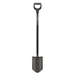 Fiskars Bêche de Jardin, Pointue, Bêche pour Sol dur et pierreux, Longueur : 125 cm, Acier au bore de qualité supérieure, Gris/Noir, Ergonomic, 1070639