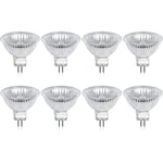 Halogenlampa Gu5.3 Mr16 35w 12v varmvit 2800k Dimbar, cover 400 lumen 2-stiftsbyte spotlight, paket med 8 Cisea