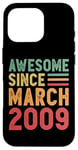 Coque pour iPhone 16 Pro Cadeau d'anniversaire génial depuis mars 2009