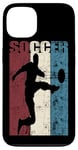 Coque pour iPhone 13 Ballon de football vintage effet vieilli