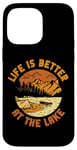 iPhone 14 Pro Max Rowing Row Boat Retro Vintage Life Is Better At The Lake Case