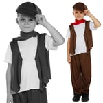 Boys Chimney Sweep Oliver Twist Victorian Costume To Fit Age 7-9 Years