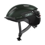 ABUS Casque de vélo Purl-Y ACE avec lumière LED - adapté aux trajets en VAE et Speed Bike - Casque de protection NTA tendance pour adultes et adolescents - Vert, taille M